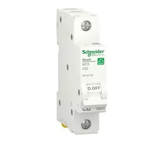 Автоматичний вимикач Schneider RESI9 32А, 1P, крива, 6кА