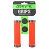 Грипсы ручки на руль для велосипеда Greys с резиновым покрытием красного цвета 2 шт 130 мм с двухсторонним замком для фиксации (GR17510)
