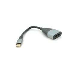 Конвертер Type-C (тато)/HDMI (мама), 18cm, круглий, Black-gray