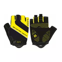 Перчатки GREY'S с коротким пальцем, гелевые вставки, цвет Черный/Желтый, размер L (100шт/уп)
