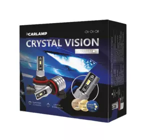 Светодиодные автолампы H1 Carlamp Crystal Vision миниатюрные лампы совместимые на 99% с вашим авто 5000Lm 6000K (CVH1)
