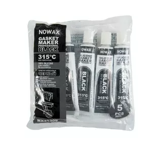 Набор черных силиконовых герметиков NOWAX (+315⁰C) (25 г по 5 шт) NX31309