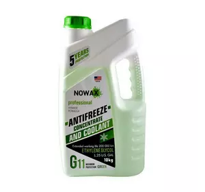 Антифриз NOWAX G11 концентрат зеленый 10 кг (NX10005)