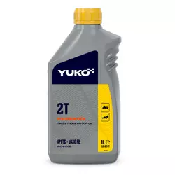 Олія YUKO MOTORMIX 2T для двотактних бензинових двигунів (генератори 2Т, мотокоси, бензопили), каністра 1л, PEТ