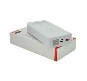 PowerBankXO-PR144 20000mAh,Input:5V/3А,9V/2А(Type-C),5V/2А(Lightning),Output:5V/3А,9V/2,2А (Type-C),5V/3А,9V/2А,12V/1,5А(2xUSB),PD20W,Q68,White,Box