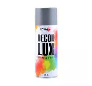 Акриловая краска глянцевая серая NOWAX Decor Lux (7000) 450мл