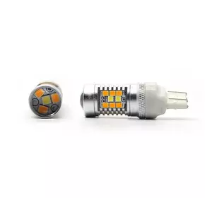 Светодиодные лампы W21/5W Led в габариты Carlamp 4G-Series (4G/7443 W-Y)