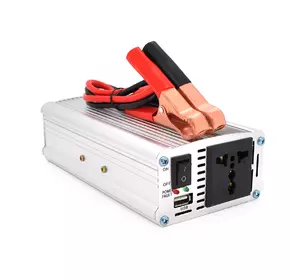 Інвертор напруги Himastar1000W (DC:500W), 12/220V з апроксимованою синусоїдою, 1 універсальна розетка, 1*USB (DC:5V/2.4A), клеми+затискачі, Q40