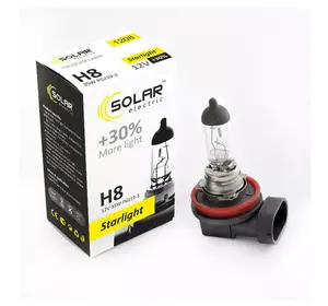 Галогеновая лампа SOLAR H8 12V Starlight +30% (1208)