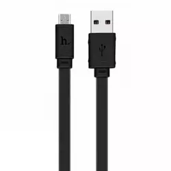 Кабель Hoco X5 Bamboo, Micro-USB, 2.4A, Black, довжина 1м, BOX