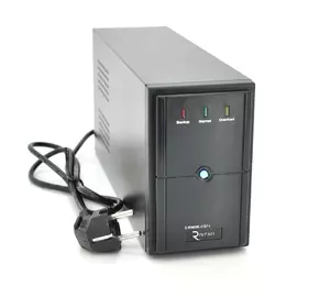 ДБЖ Ritar E-RTM650L-U (390W) ELF-L, LED, AVR, 2st, USB, 2xSCHUKO socket, 1x12V7Ah, metal Case Q4 (370*130*210) 4,8 кг (310*85*140)
