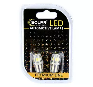 Светодиодные LED автолампы SOLAR Premium Line 12V T8.5 BA9s 9SMD 5730 white блистер 2шт (SL1335)