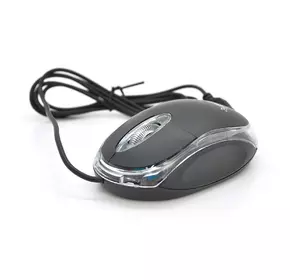 Миша USB Merlion MS-Zero, довжина кабелю 115см, 2 кнопки + scroll, (98х60х36 мм), Black, Q200