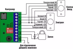 Атономний контролер Варта МКД-2000 (підтримує 125 кГц Em-Marine або Mifare 13,56 МГц), пам'ять 2000 ключів