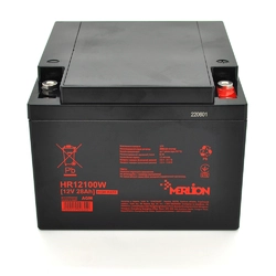 Аккумуляторна батарея MERLION HR12100W, 12V 28Ah Black  ( 166 х 175 х 125 (125) )