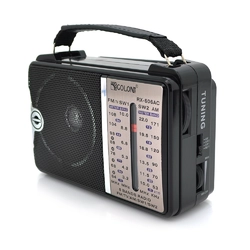 Радіоприймач GOLON RX-606AC, LED, 2x3W, FM радіо, корпус пластмас, Black, BOX