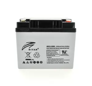 Акумуляторна батарея AGM RITAR HR12150W, Gray Case, 12V 40.0Ah ( 198 х 166 х 169 (169 ) 12.40kg Q1/48