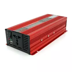 Інвертор напруги V-TEK+LCD 2000ВА(1200Вт), 12/220V, approximated, 1 універсальна розетка+USB, клем+крокодил, АЗУ, Box