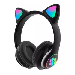 Бездротові навушники Bluetooth Cat Ear YR-28M Led, Black