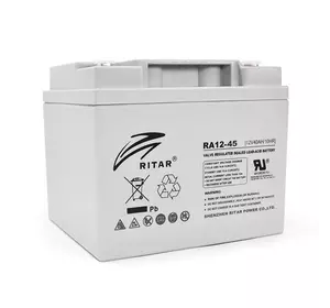 Акумуляторна батарея AGM RITAR RA12-45, Gray Case, 12V 45.0Ah (198 x 166 x169) Q1