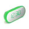 Електронний годинник VST-712Y Дзеркальний дисплей, будильник, живлення від кабелю USB, Green