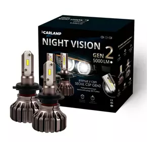 Светодиодные автолампы H7 Carlamp Led Night Vision Gen2 Led для авто 5000 Lm 5500 K (NVGH7)