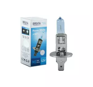 Галогеновая лампа BREVIA H1 POWER WHITE +60% 12010PWC
