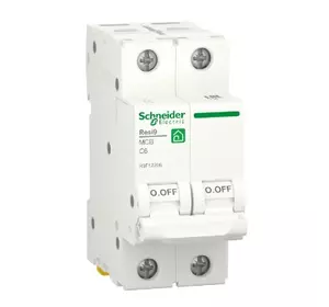 Автоматичний вимикач Schneider RESI9 6А, 2P, крива C, 6кА