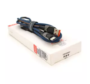 Кабель iKAKU KSC-192 GEDIAO zinc alloy charging data cable series for Type-C, Blue, довжина 1,2м, 3,2А, BOX