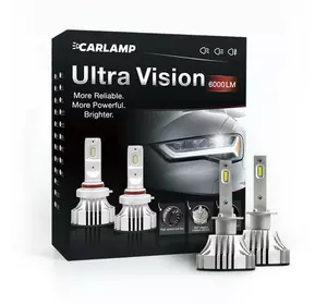 Светодиодные автолампы H1 CARLAMP Ultra Vision Led для авто 6000 Lm 6500 K (UV1)