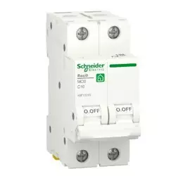 Автоматичний вимикач Schneider RESI9 10А, 2P, крива, 6кА