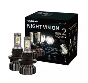 Светодиодные автолампы H13 Carlamp Led Night Vision Gen2 Led для авто 5000 Lm 5500 K (NVGH13)