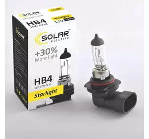 Галогеновая лампа SOLAR HB4 +30% 12V 1206
