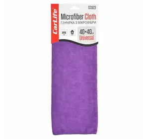 Тряпка из микрофибры 40x40 см фиолетовая CARLIFE (CC923)