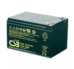 Аккумуляторная батарея CSB EVX12120, 12V 12Ah (151х98х94(100)мм, Q6