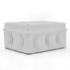 Коробка розподільна зовнішня YOSO 150x110x70 IP65 колір білий, 10 отворів, соски в комплекті, BOX, Q100