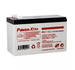 Акумуляторна батарея AGM Power-Xtra PX7-12(28W), Gray Case, 12V 7.0Ah ( 151 х 65 х 94 (100) ) Q5