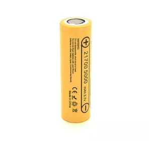 Акумулятор 21700 Li-Ion LiitoKala Lii-50E, 5000mAh (4700-5100mAh, 15A, 3.7V (2.5-4.2V), Yellow, PVC BOX