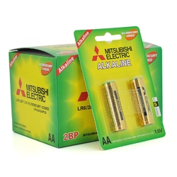 Батарейка лужна MITSUBISHI 1.5V AA / LR6, 2pcs / card, 24pcs / inner box, 288pcs / ctn