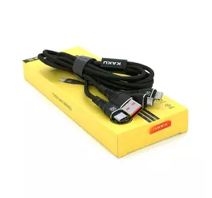 Кабель KSC-296 TUOYUAN charging data cable 3 in 1 Micro / Iphone / Type-C, довжина 1м, Black, BOX