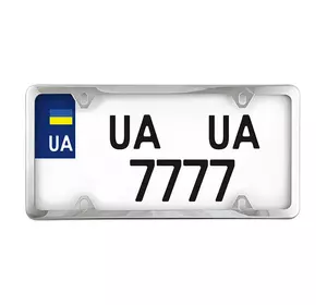 Рамка для номерного знака  нержавеющая сталь хром  USA TYPE Car Life (NH450)
