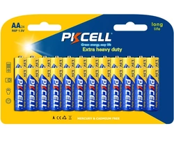Батарейка сольова PKCELL 1.5V AA / R6, 24 штуки в блістері ціна за блістер, Q12