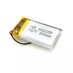 Літій-полімерний акумулятор 6*20*35mm (Li-ion 3.7В 600мА·год)