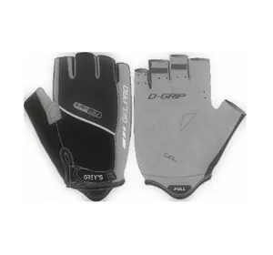 Перчатки GREY'S с коротким пальцем, гелевые вставки, цвет Черный/Серый, размер M (100шт/уп)