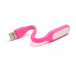 Ліхтарик гибкий для ноутбука LED USB, Pink, OEM