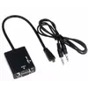 Конвертер micro HDMI (тато) на VGA (мама) 30cm, Black, 4K / 2K, Пакет + Audio