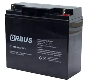 Акумуляторна батарея ORBUS  ORB1218 AGM 12V 18 Ah  (180 x76x167) 5 kg Q4/192