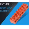 Клемний блок H2519-8P 36A / 660V, матеріал мідь, перетин дроту 0.5-6мм2