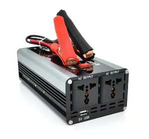 Інвертор напруги AEV4000W, 12/220V з апроксимованою синусоїдою, 2 універсальні розетки, 1*USB (DC:5V/2.4A), крокодили + прикурювач, Q20