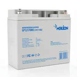 Акумуляторна батарея MERLION AGM GP12170M5 12 V 17Ah ( 180 x 78 x 165 (168)) Q4/192